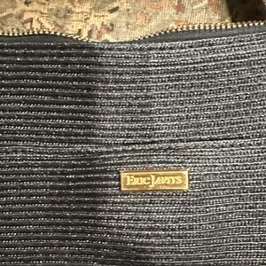 Eric Javits Black and Gold Textured Pouch